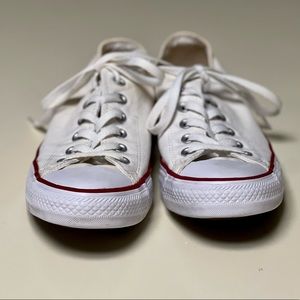 Converse Women’s White Low Top Chucks, Size 9